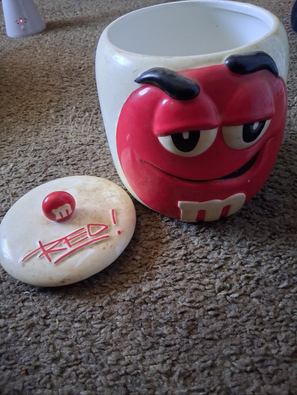 M&M'S Red Character Ceramic Treat Jar with Lid